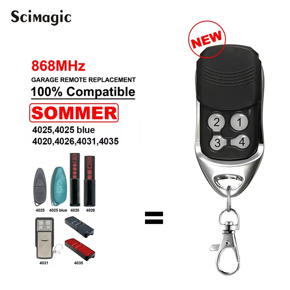 SOMMER 868 МГц Пульт дистанционного управления SOMMER APERTO 4025V000 4020 TX03-868-4 4026 TX03-868-2 4031 4025 4011 868 МГц Устройство открывания ворот