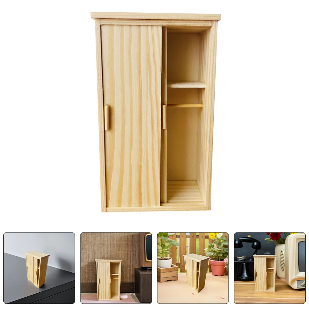 Casa jardins acessórios sala de brinquedos mini armário de móveis para casa de bonecas