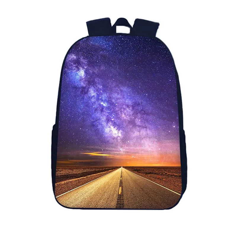 Mochila Galaxy Planeta Espacial para Crianças, mochila escolar leve para homens, bolsa de viagem ao ar livre, mochilas esportivas para laptop, 16"