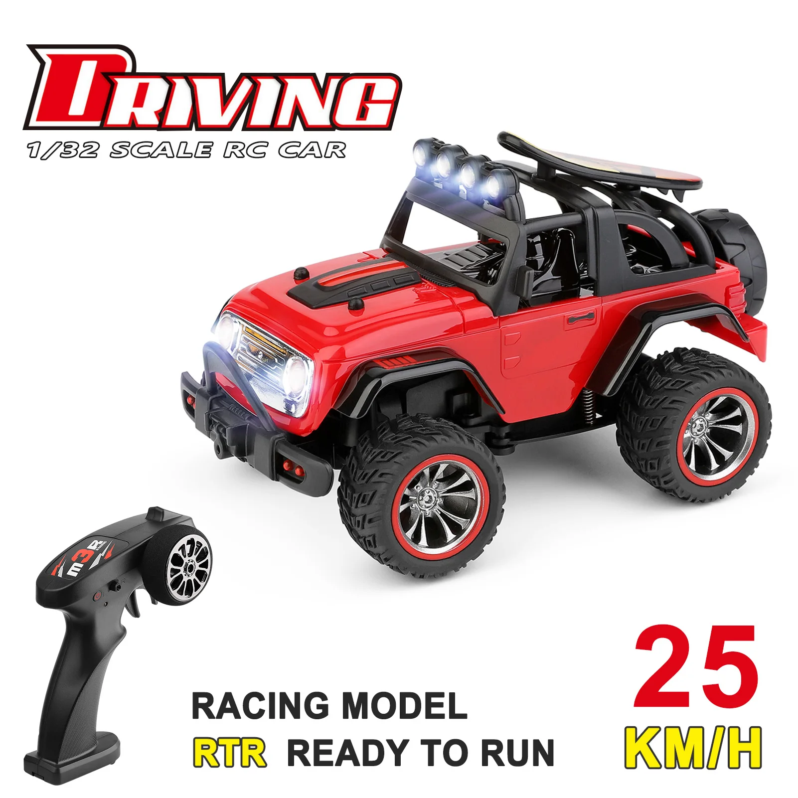 Wltoys 322221 1/32 2.4G 2WD RC Car MINI W/Light Off-Road Radio Machine Remote Control Vehicle Electric RTR Model Toys for Kids