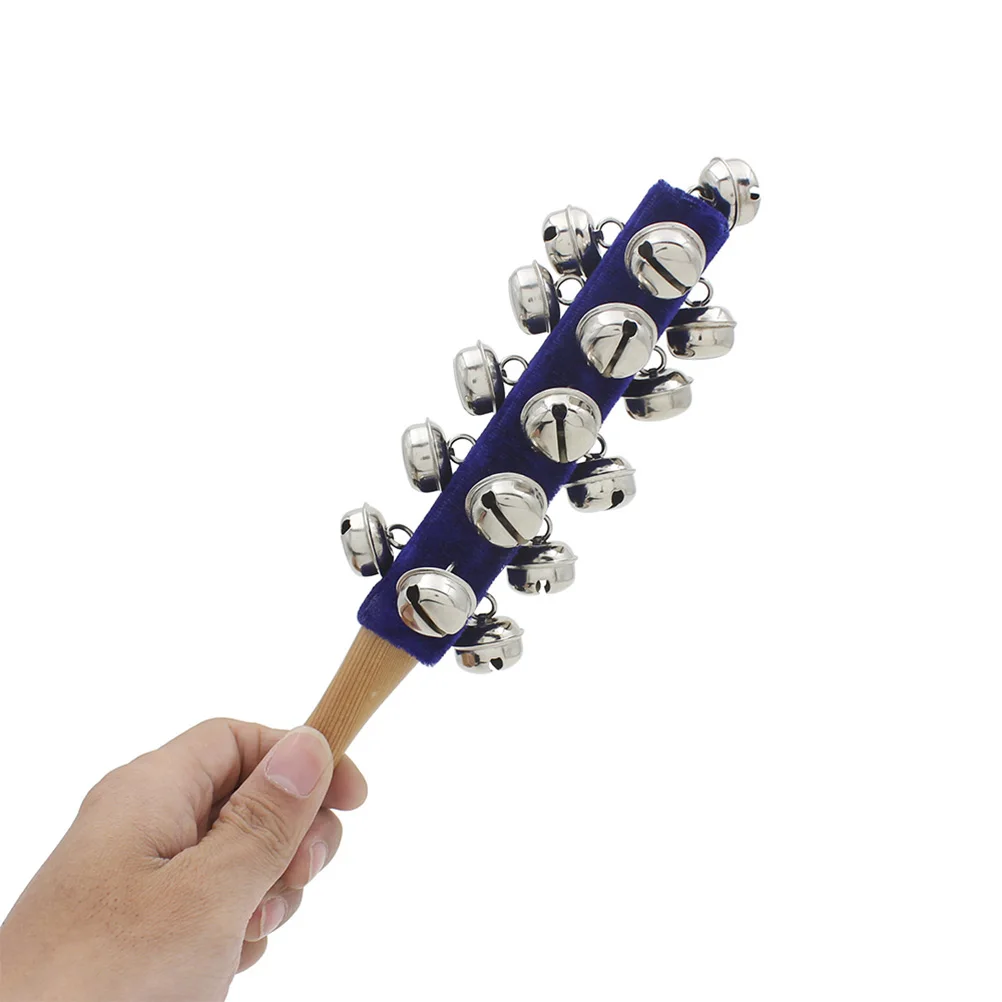 

Handheld Jingle Bell Stick Wooden Handle Baby Kids Musical Instrument Toy Percussion Early Education Rhythm Sticks Bells