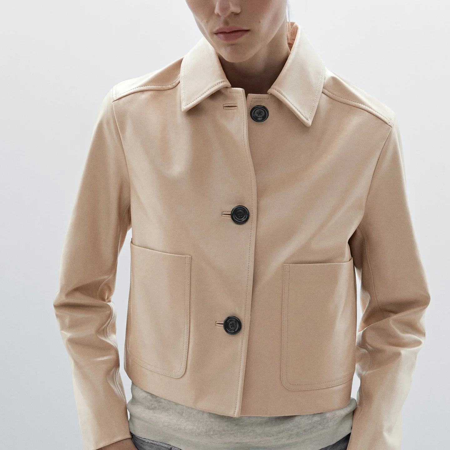 Damski płaszcz ze skóry ekologicznej Jaet 2025 Jesień Nowa Kolekcja Wysokiej Jakości Odzież Wierzchnia Modny Damski Płaszcz ze Stójką