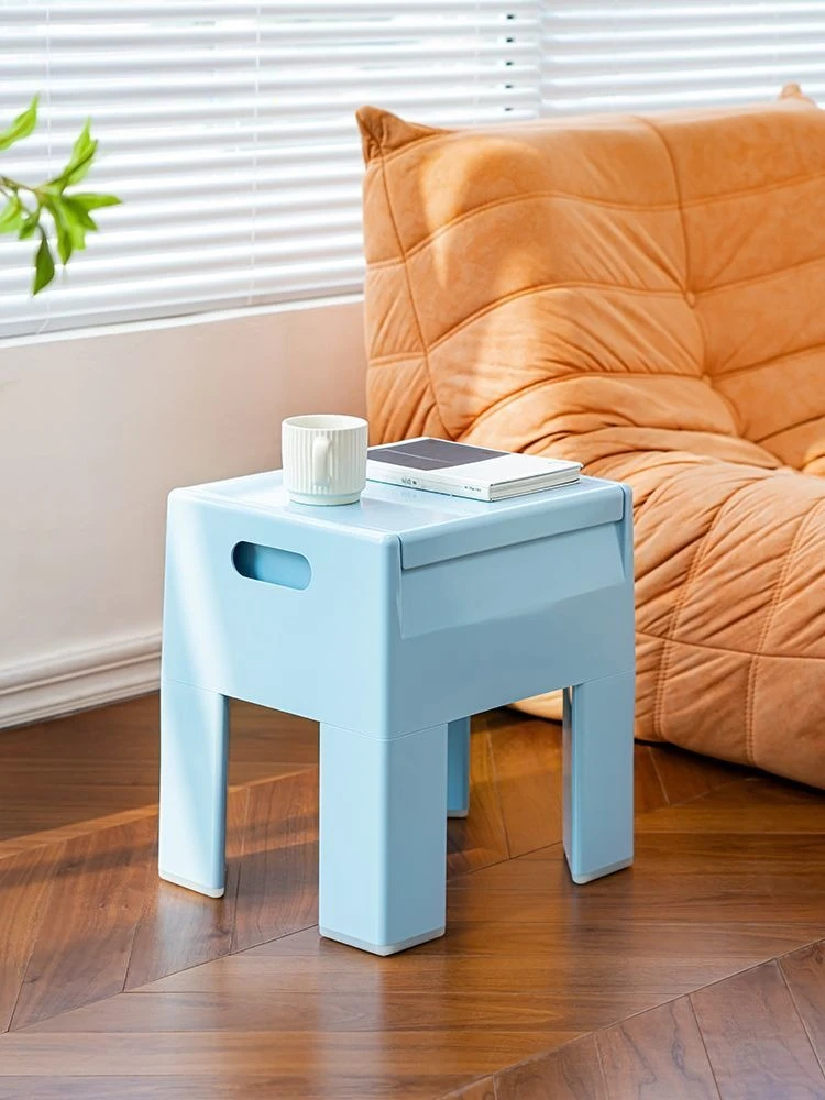 Nordic Storage Ottoman Stool Modern Minimalist Low Seat with Hidden Storage Living room Entryway Shoe Changing Bench Small Space