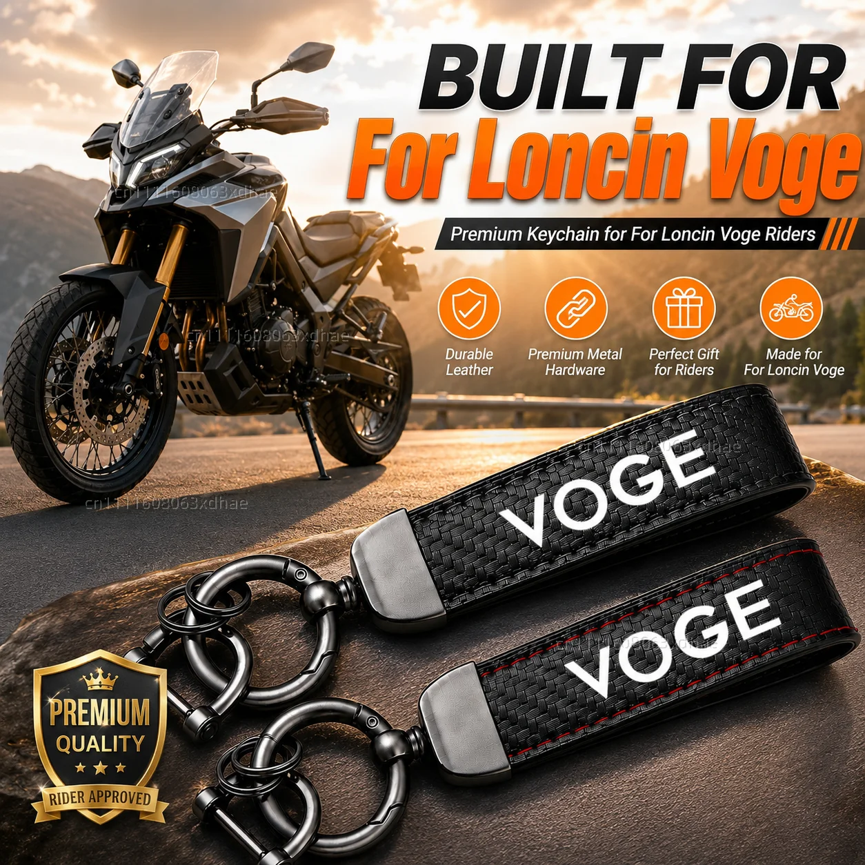 

High-Grade Leather Motorcycle Keychain Holder Keyring Accessories For Loncin Voge DS525X DS900X DSX 525 DSX 900 Voge 500AC 500DS