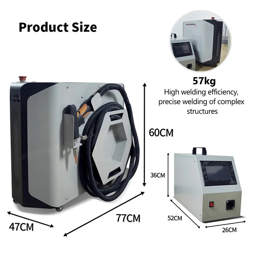 Maxwave Portable Laser Welder Flexible Handheld Head Coaxial Incident Mode Wide Power Adjustment Single Wire Feeding