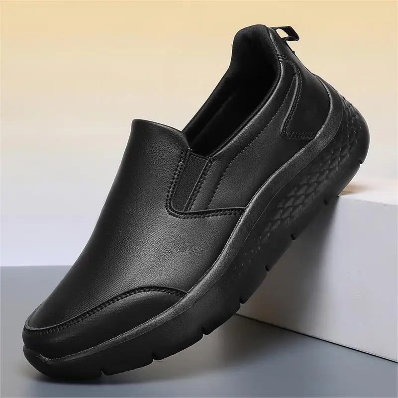 Men's Dress Shoes Round Toe Oxfords Dad Business Men Leather Shoes Slip on Wedding Casual Shoes Office Comfortable Loafers