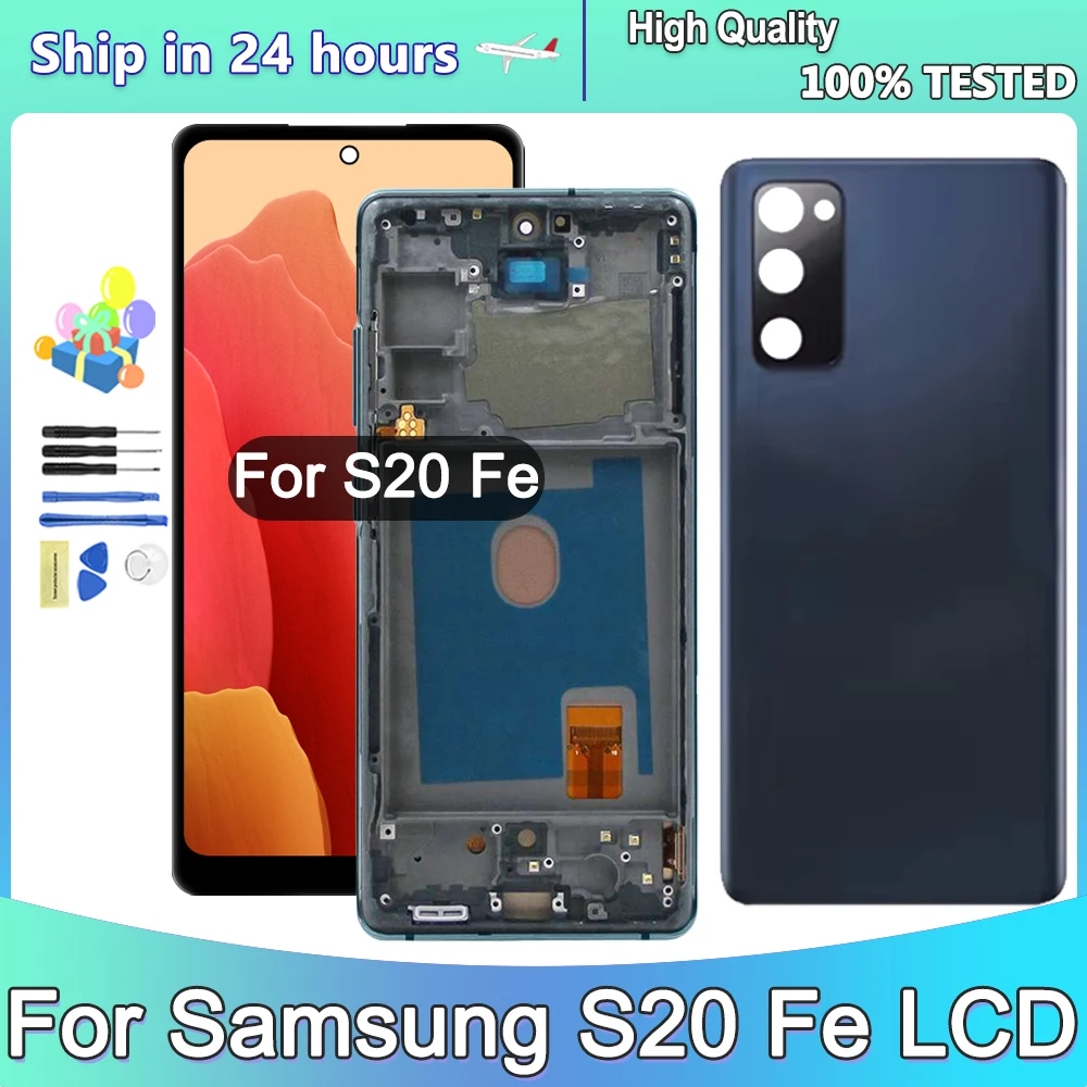 TFT LCD For Samsung Galaxy S20 FE With Frame, LCD For Samsung S20FE G781B G780 Display Touch Digitizer Replacement Screen