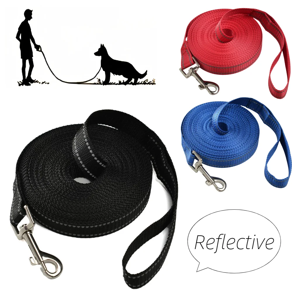 Robuste Hundeleine für Kleine, Mittlere und Große Hunde, Reflektierende Lange Haustierleine, Nylon-Outdoor-Laufleine, Traktionsseil für Labrador-Zubehör