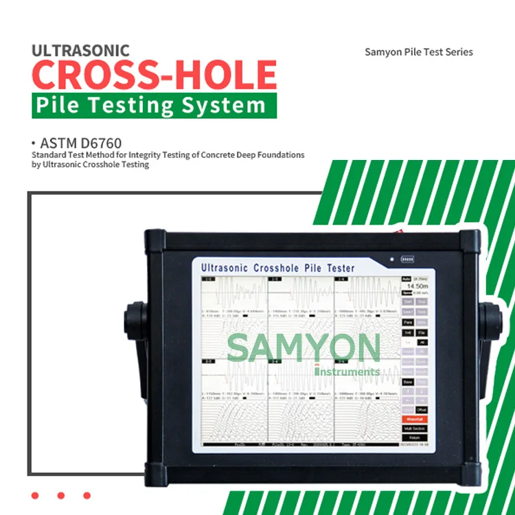 Pile Hole Tomograph Concrete Ultrasonic Crosshole Testing  cross hole sonic logging test Pile Integrity Test