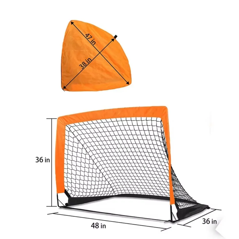 2Pcs Portable Soccer Goal Multifunction Rectangle Foldable Soccer Goal Net Frame Set for Kids Children Soccer Training