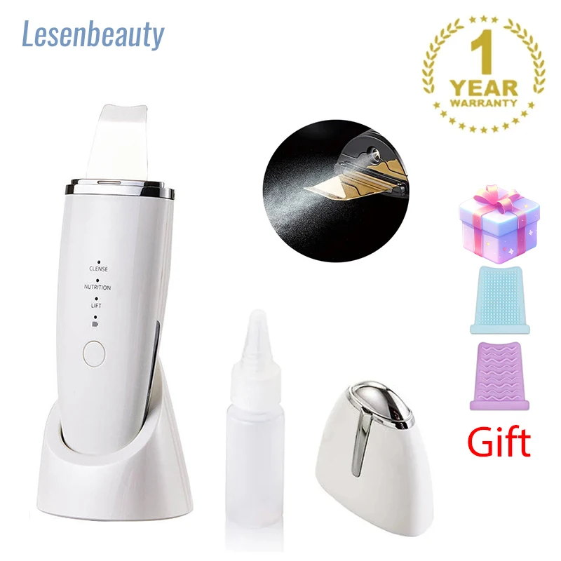 Ultrasonic Skin Scrubber IXP5 Waterproof Low Noise EMS Face Lift Blackhead Exfoliator Deep Facial Scraper Beauty Tools Veya