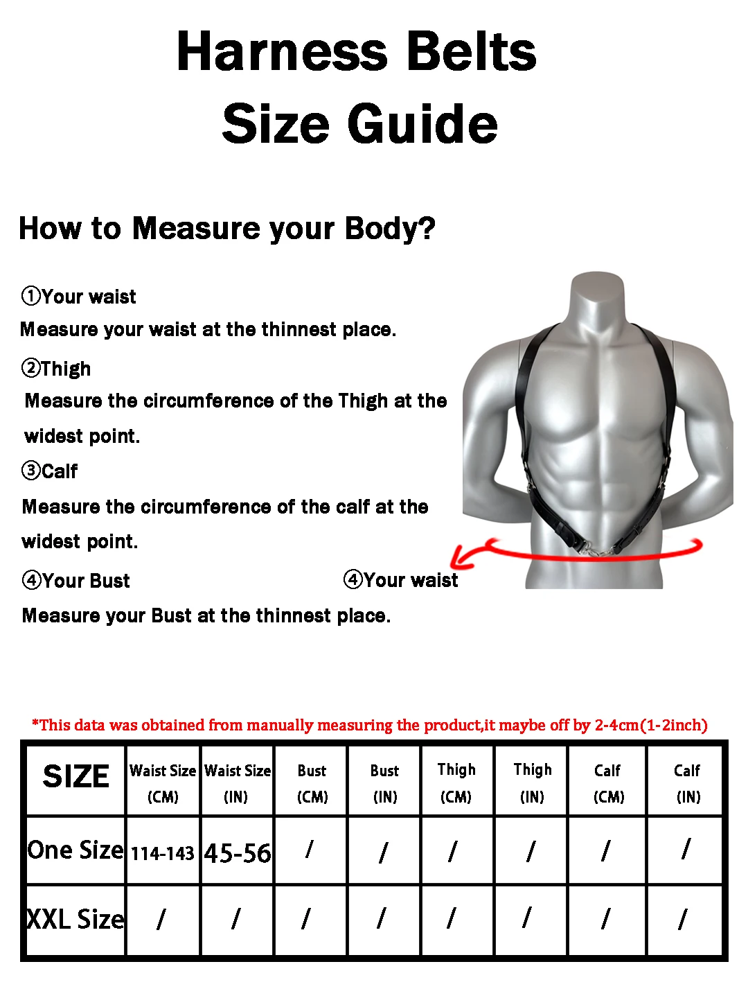 Cool Rock Men's Belt PU Leather Harness Abjustable Strap Costume Sexy Shoulder Belt Body Chest Chain Metal Ring Y2k Accessories