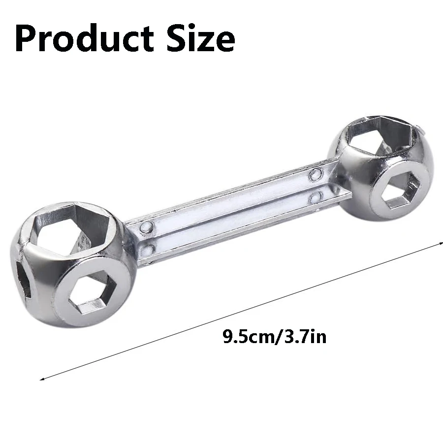 1pc Multi-functional Portable Hex Wrench, Suitable for Motorcycles and Bicycles - Compact Aluminum Alloy Dog Bone Design