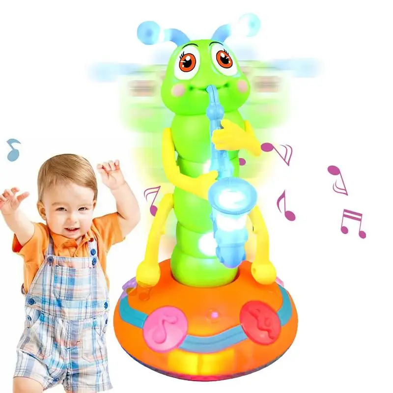 Dancing Toy Electric Saxophone Toy Twisting Dance Toy With Light Music Cute And Creative Electric Dancing Caterpillar For