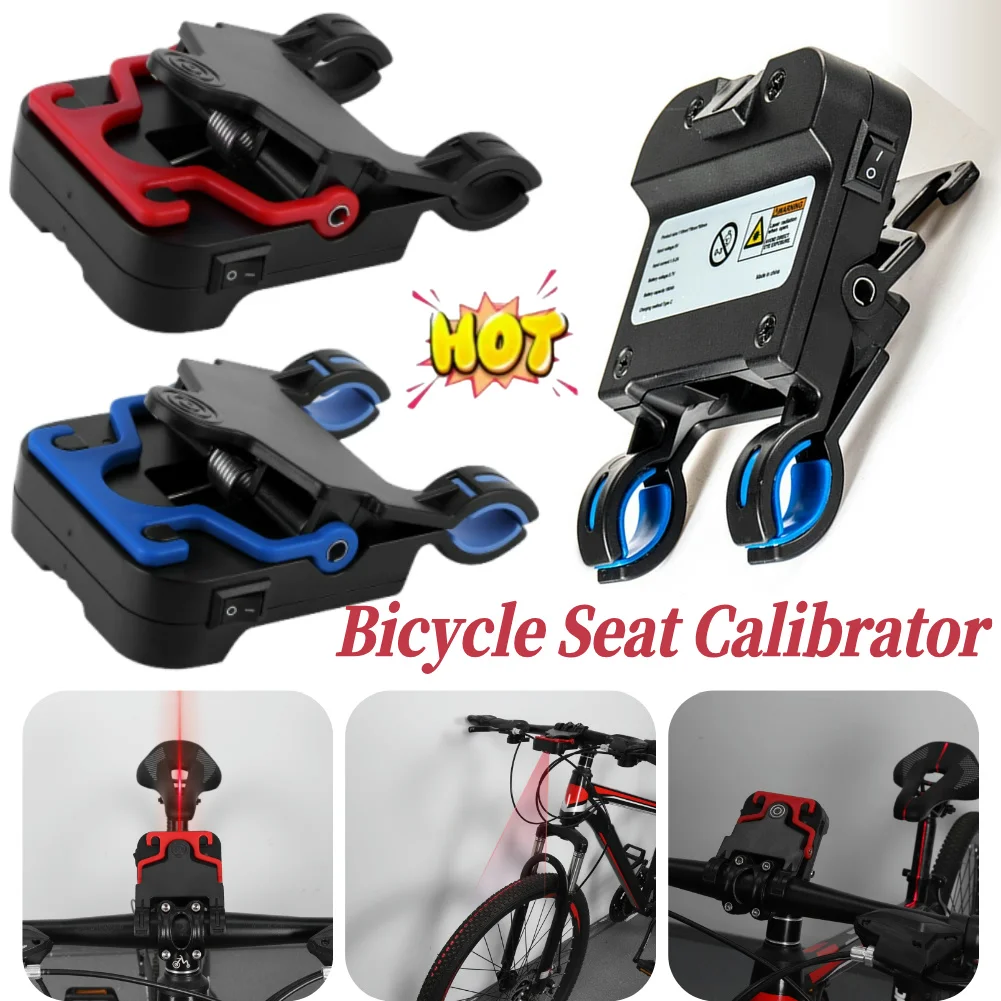 Bike Seat Calibrator Bike Tool Bicycle handlebar Laser Aligner Seat Center Adjuster Tool Aligning Measurement Indicator Tool