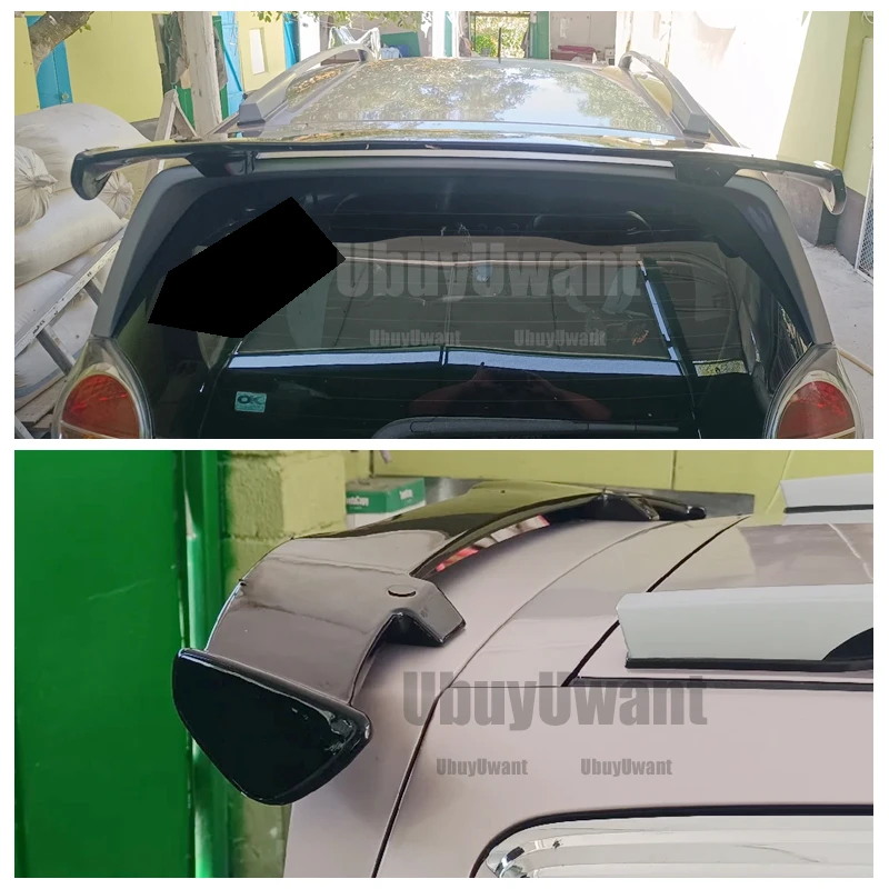 Para Chevrolet Spark Gloss negro maletero trasero alerón de techo labio maletero ala trasera