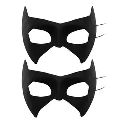 2 Pcs Halloween Cosplay Party Mask Masque Animal DIY Retro Half Face Masque Eyewear Mardi Gras Men Women Face Masque Mask