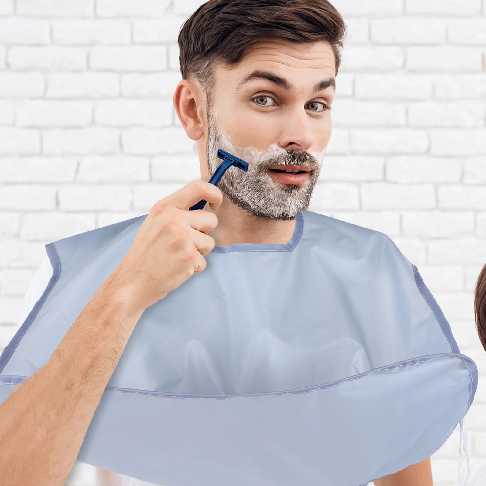 1 قطعة ساحة الحلاقة دائم البوليستر مقاوم للماء طوي اللحية اصطياد الرأس للحلاقة استخدام أداة تشذيب اللحية المنزلية