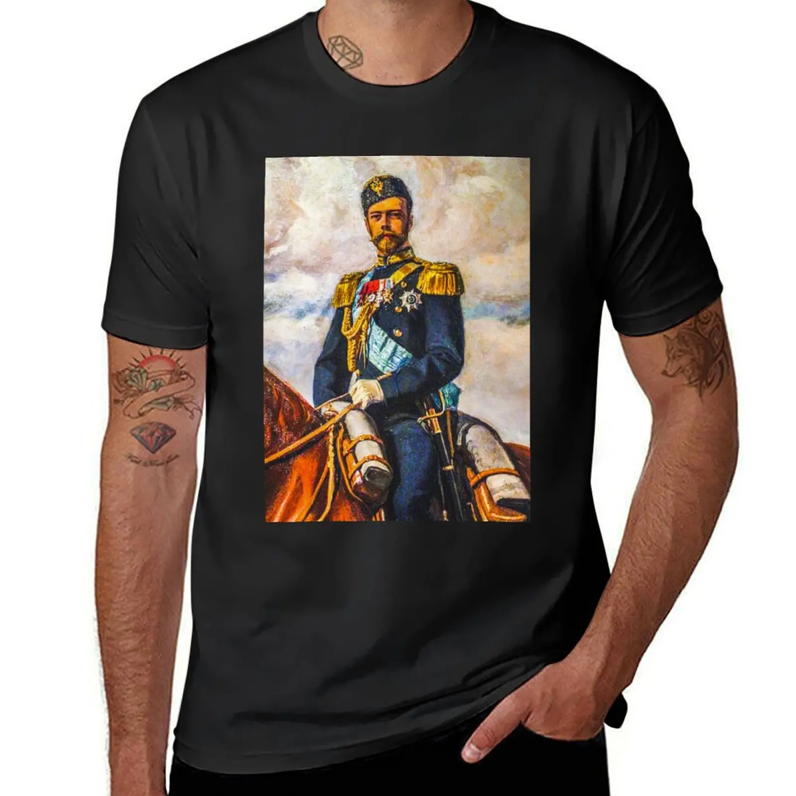 

The Last Tsar of Russia Nikolai II Alexandrovich Romanov T-Shirt animal prinfor boys anime clothes designer t shirt men