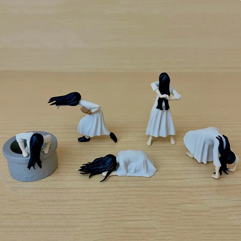 Japanese Genuine Gacha Scale Model Yamamura Sadako Collection Ring Movie Character Classic Styling Action Figure Toys