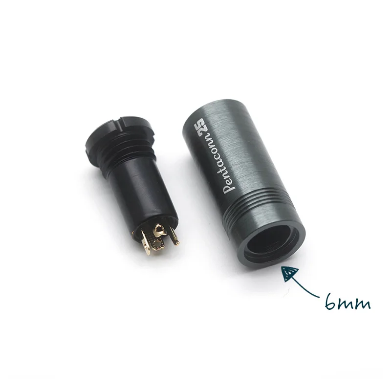 Imagem -04 - Pentaconn de Alta Fidelidade 2.5 mm 3.5 mm 4.4 mm 4.4 Fêmea Balanceado Fone Ouvido Plug para Fone Ouvido Cabo Extensão 1pc