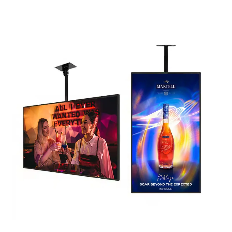 hanging advertising machine, milk tea chain  advertising screen, supermarket 43-inch advertising all-in-one machine display