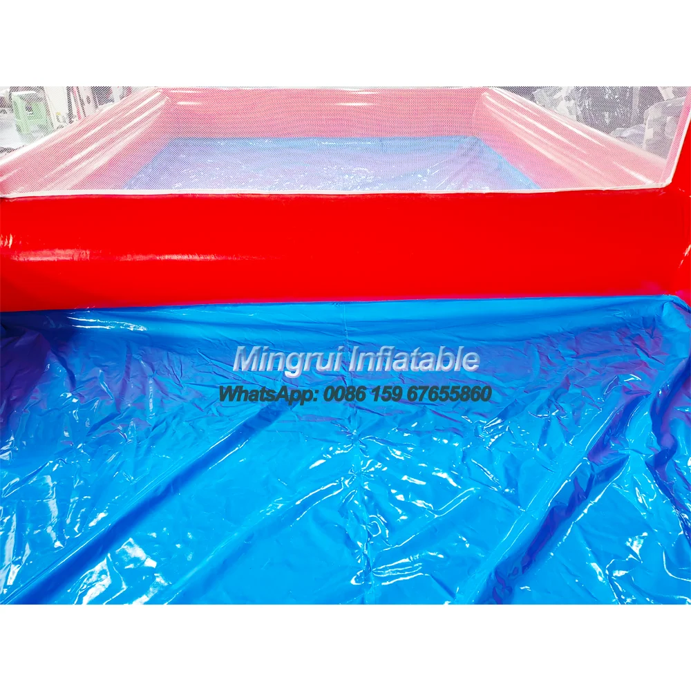 Giant 33 x17ft gonfiabile Red Beach Water Pool campo da pallavolo campo roba parco acquatico gioco Paly per la festa della riunione di famiglia all'esterno