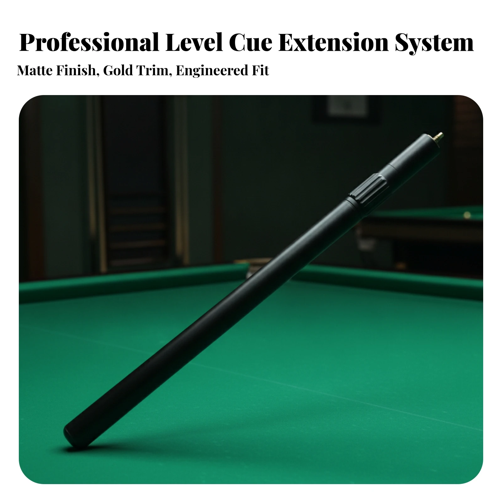 Billiard Cue Extender Extendable Telescopic Cue Extender Slip-Resistant Sturdy for Snooker