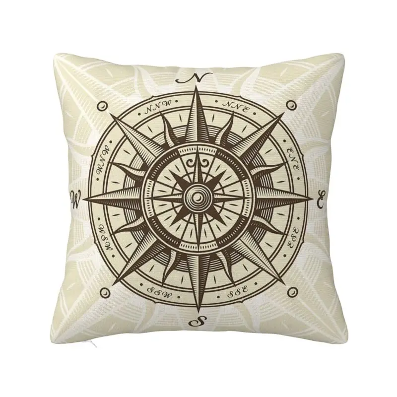 Cardinal Directions And Compass Rose Nordic Pillow Cover Decoracion Salon Case Direction Cushions for Sofa