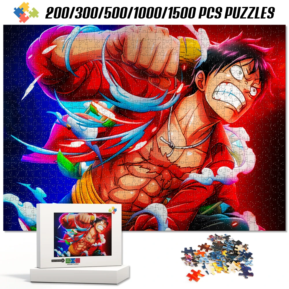 

Деревянный картонный пазл-головоломка One Piece Луффи 1000 деталей, Судоку, развивающая игрушка, интерактивные семейные игры, праздничные подарки для детей и взрослых