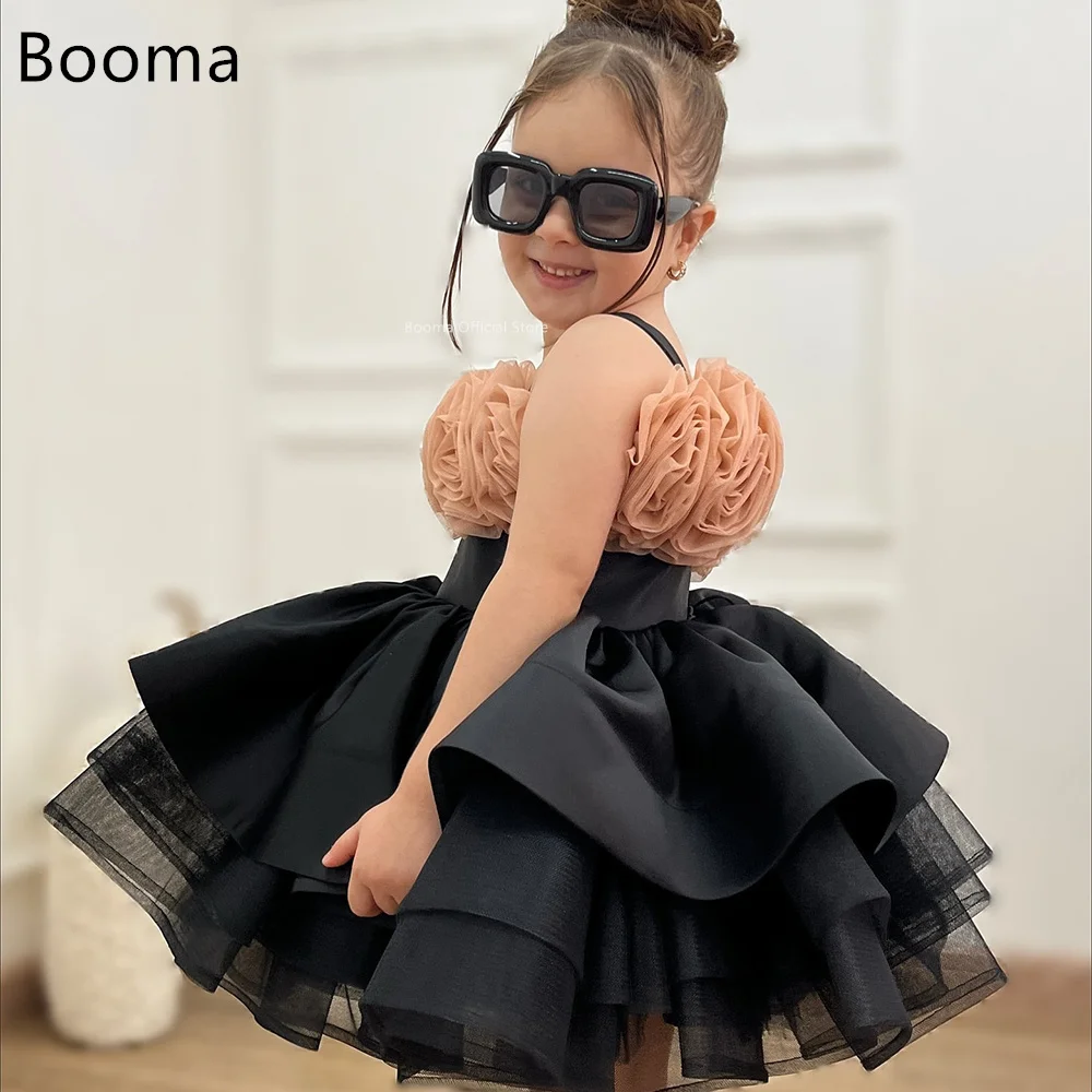 

Booma A-Line Flowers Princess Flowers Girl Dresses Wedding Party Dress for Kids Pleat Flowers Girls Prom Gowns Customized