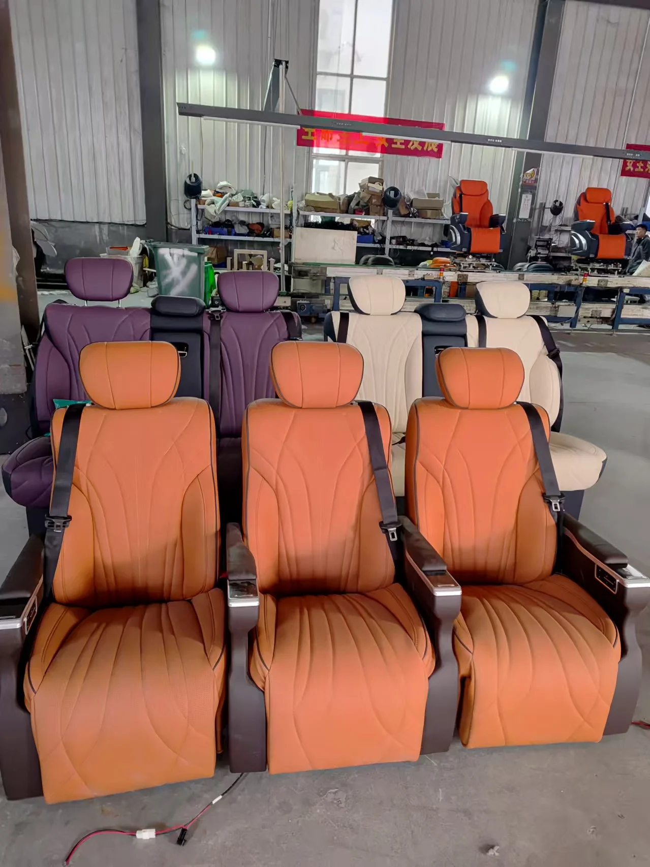 Electrically adjustable airline car seat with ventilation, modified for increased comfort