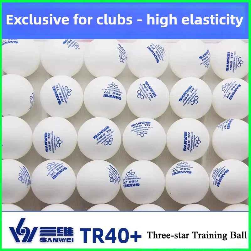 SANWEI 3 Star 40+ TR Table Tennis Balls ABS New Material with Seamed Professional Ping Pong Balls for Training 50/100pcs