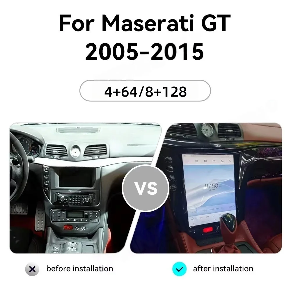 12.1'' Car Radio fit for Maserati GranTurismo (GT/GC) 2007-2015 HD Touch Screen CarPlay Android Auto GPS Navigation car gadgets