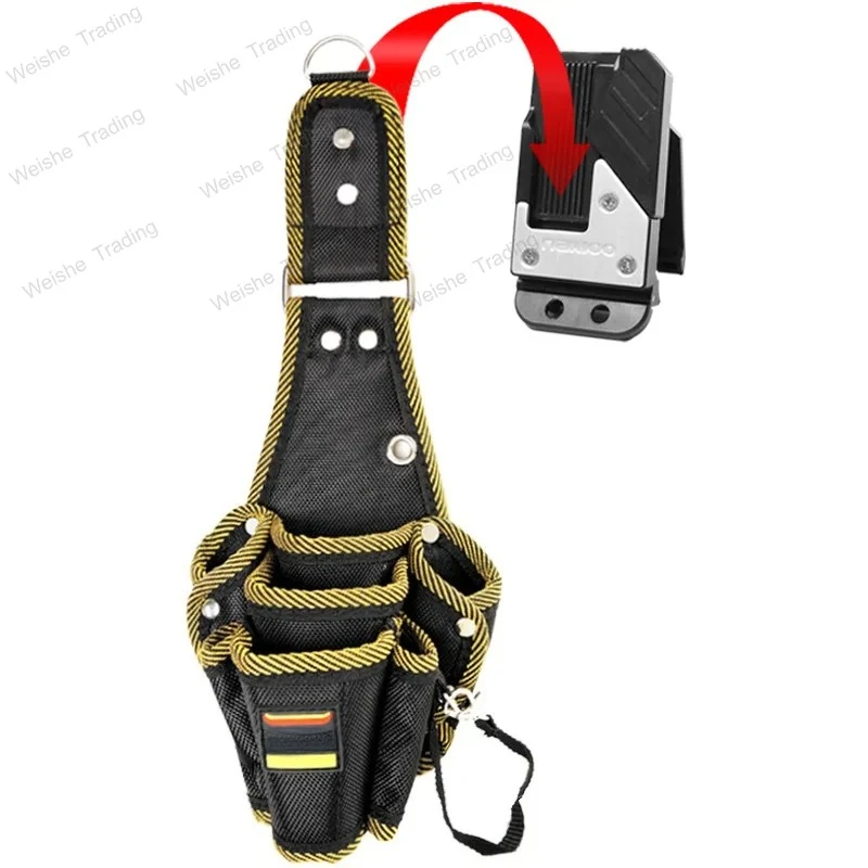 

Quick Hanging Tool Kit, Electrician Waist Bag, Quick Buckle Belt Quick Disassembly Multi-function Portable Tool Storage Bag