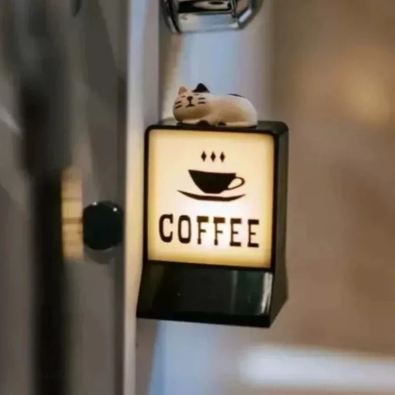 Fashion Mini Refrigerator Sticker Convenience Store Magnetic Light Signs Display Board with Luminous Light Home Room Decoration