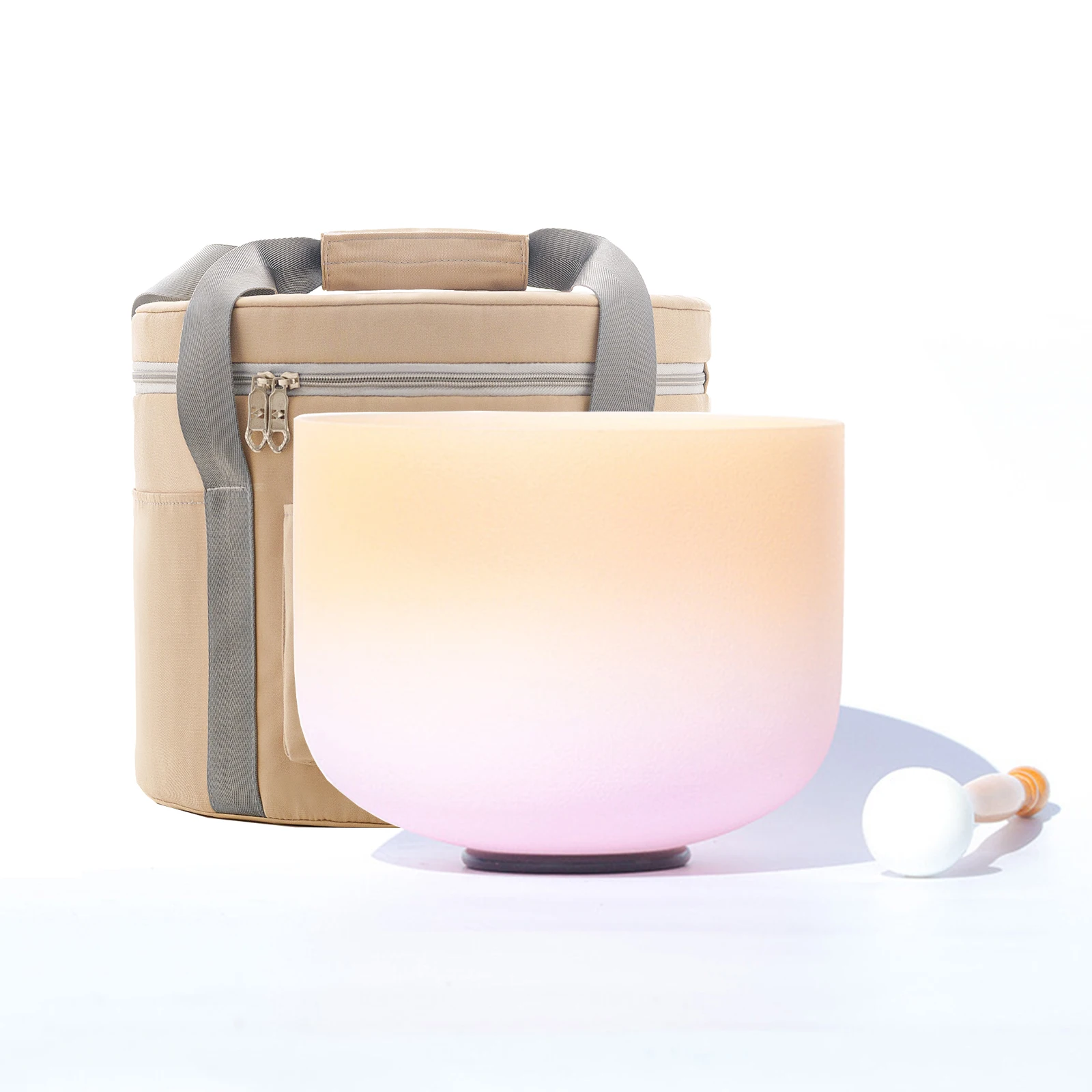 

Хрустальная поющая чаша Hye-eun 10 дюймов, оранжево-розовая, 432 Гц/440 Гц, для медитации, энергетического исцеления, с бежевой сумкой