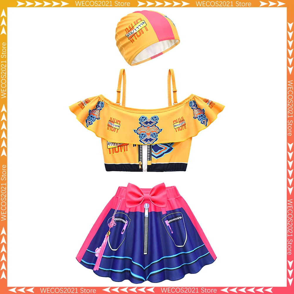 

Маскировка Охотник на демонов KPop Rumi Косплей Купальники для девочек 2025 Мультяшный костюм Хэллоуин От 6 до 14 лет Одежда для ролевых игр