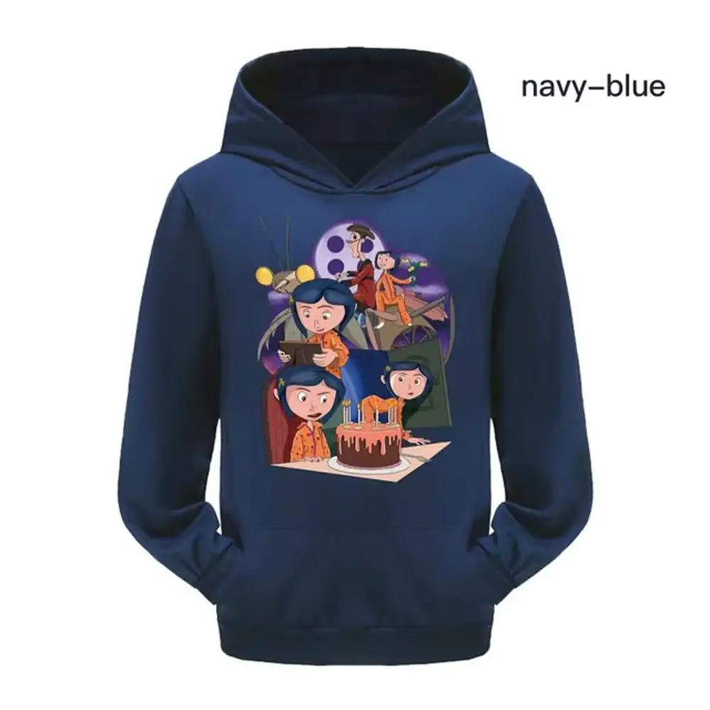 

New Spring Autumn Coraline Clothes Toddler Baby Kids Boys Girls Hooded Cartoon 3D Hoodie Sweatshirt Tops Children's Clothing