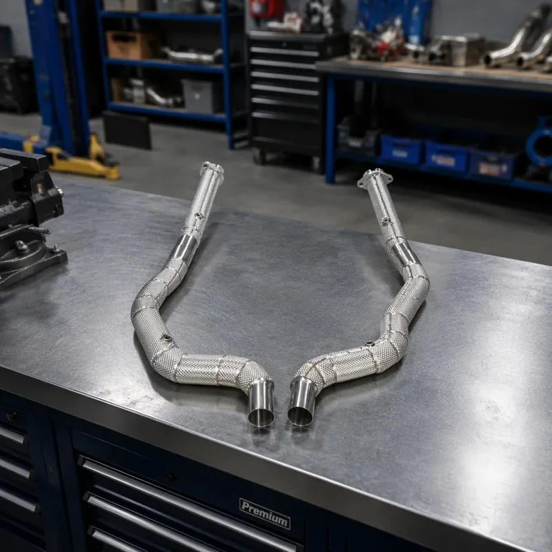 Factory  Heat Shield Drain Pipe Header Exhaust Pipe  for Land Rover Defender 110 5.0 V8 High Performance Car Exhaust Pipe