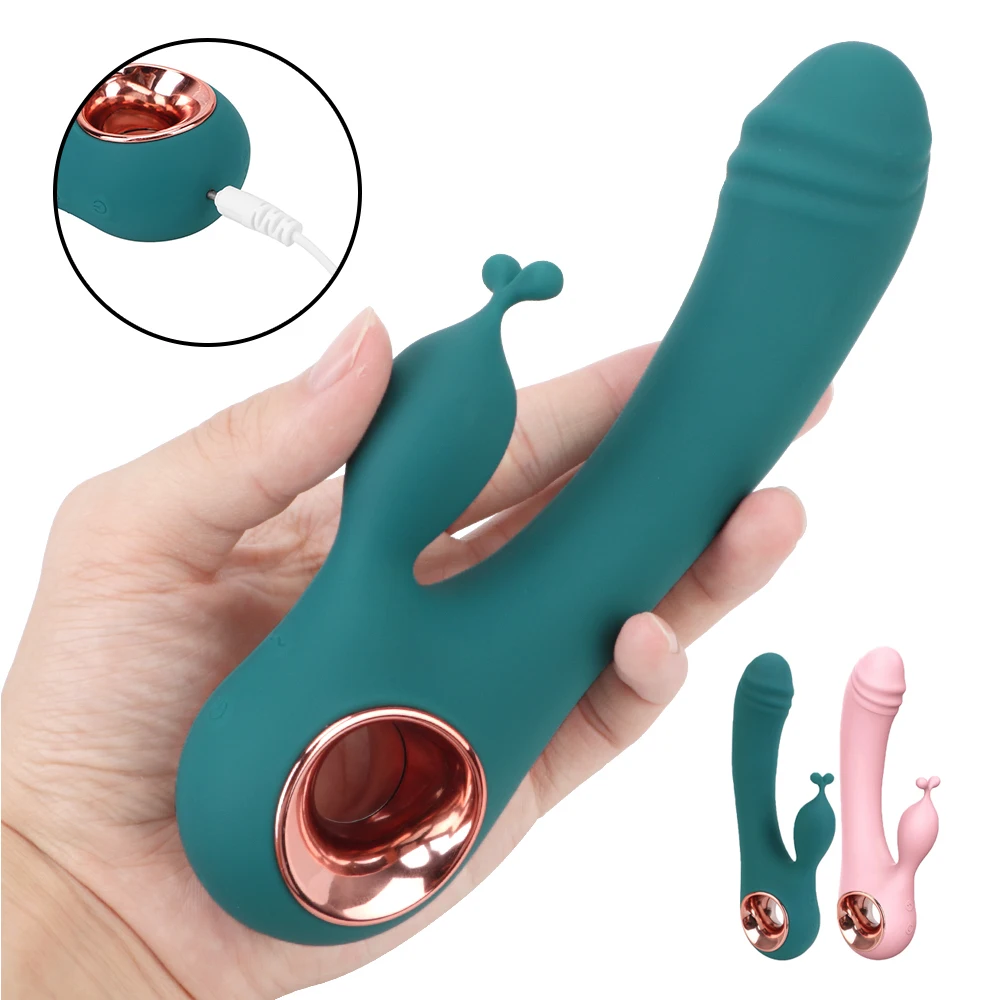 Consolador recargable por USB para mujer, vibrador de conejo, Juguetes sexuales, masajeador Vaginal y Anal, estimulación del clítoris del punto G,