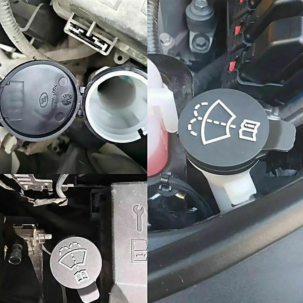 Car Windshield Wiper Washer Fluid Reservoir Tank Bottle Cap Cover Compatible with Chevrolet Aveo Cruze Malibu Sonic Trax Volt Eq view 3