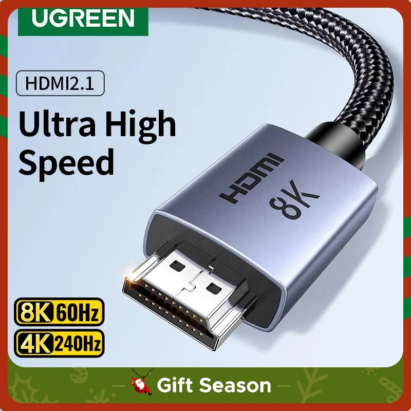 UGREEN HDMI Cable 8K/60Hz for PS5 Xiaomi TV Box Ultra High Speed Certified 8K@60Hz Cable 48Gbps Dolby Vision HDCP2.3