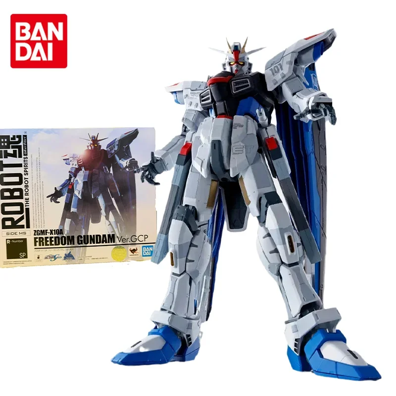 Bandai Original Gundam Model Anime Figure THE ROBOT SPIRITS ZGMF-X10A FREEDOM GUNDAM Action Figures Toys Gifts for Children