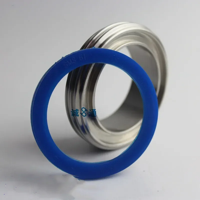 Free 5 Pcs Cocok 19-159 Mm OD Las SMS Union Biru Silikon Gasket Washer Sealing Cincin Homebrew Perbaikan penggantian