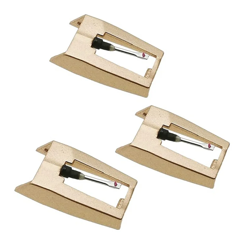 Stabiele prestaties-platenspelernaald, verbeterde gouden platennaalden Stylusvervanging voor Crosley, Victrola, James draaitafel