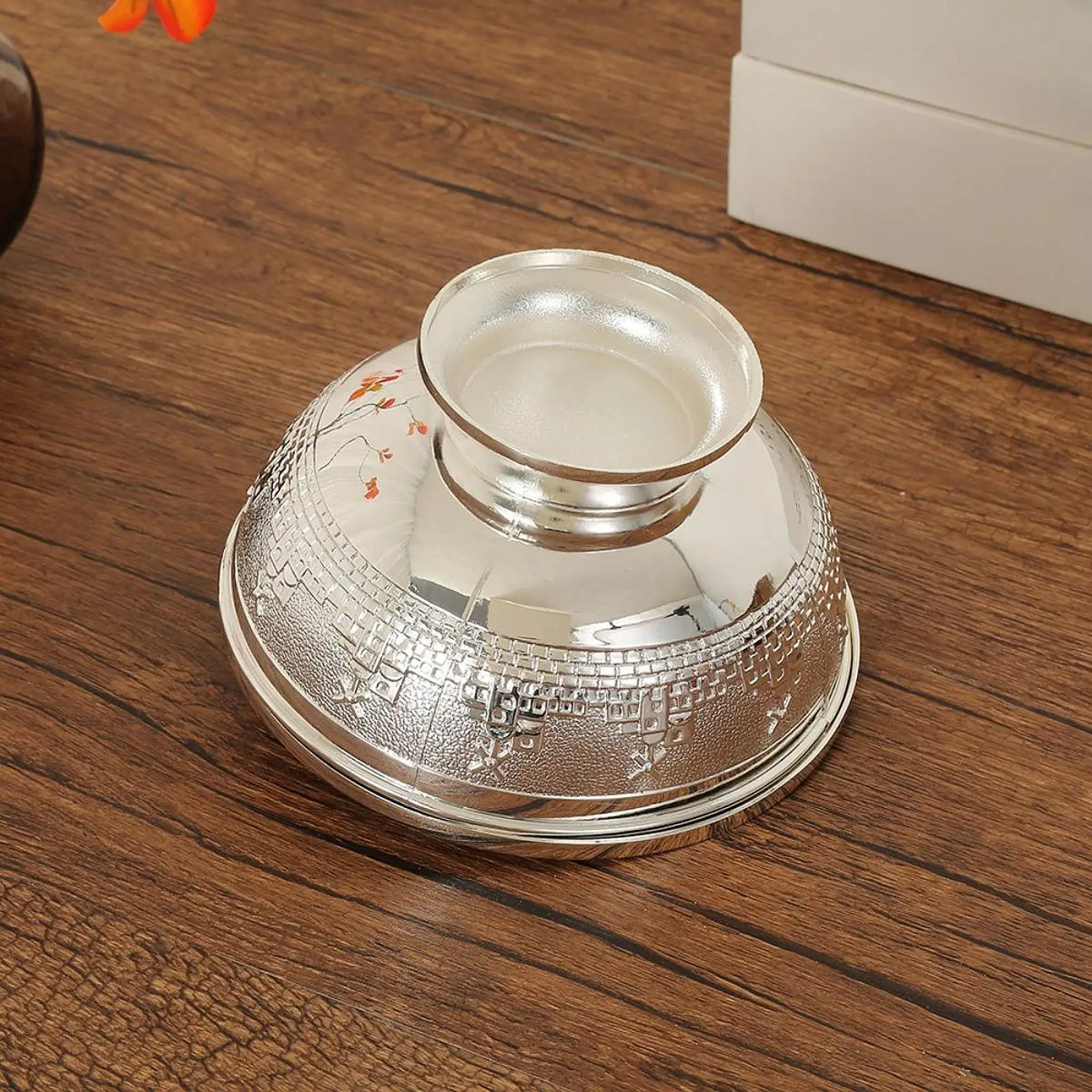 

European Design Handwashing Bowl with Alloy Wash Cup and Bowl Set for Festival Table Decor Wedding