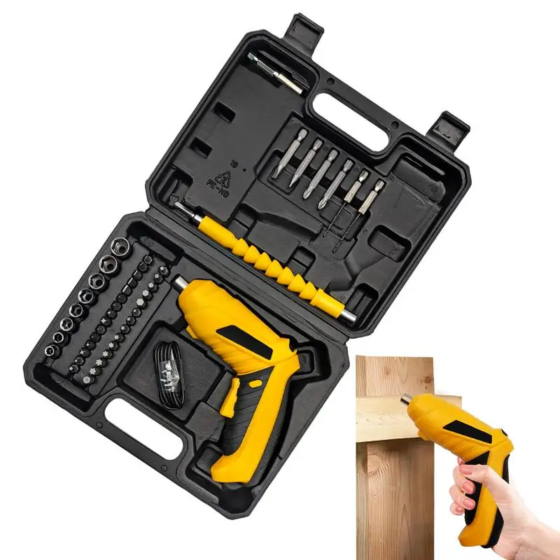 

Rechargeable Small Screwdriver Set Of 45 Rechargeable Screwdriver Electric Light Up Maintenance Single Hand Screwdriver Tool For