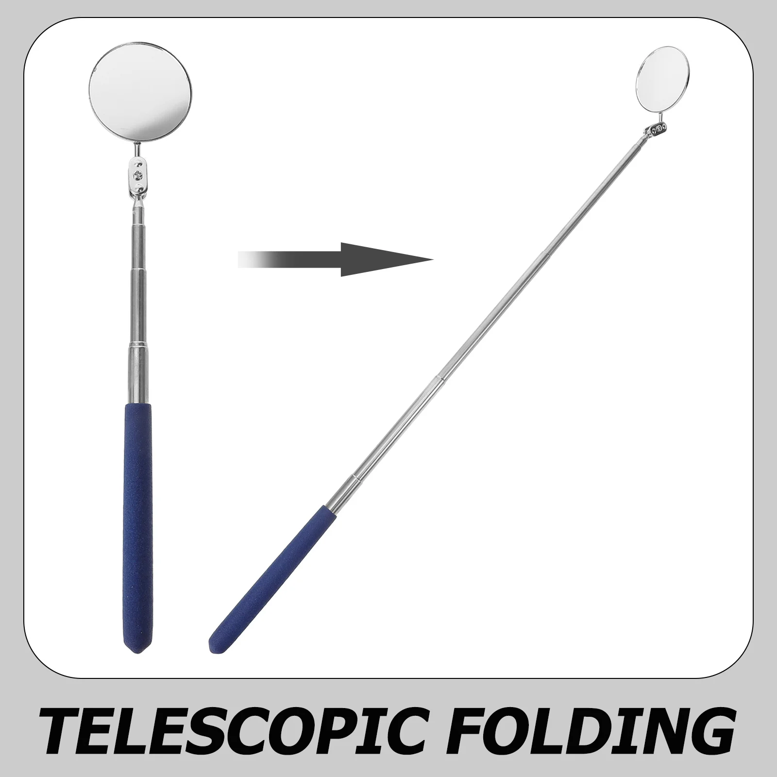 

Automotive Inspection Mirror Adjustable Telescoping Extendable Mechanic Mirror High Definition Lens Vehicle Maintenance