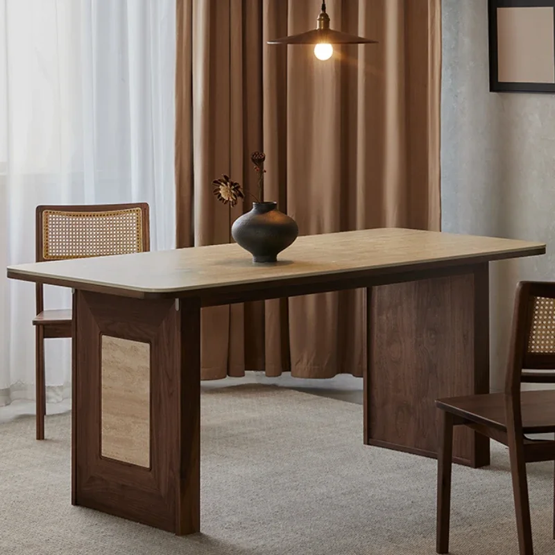 Luxury Dining Table Elegant Tables Restaurant Room ServiceMultifunction Home Furniture Rectangular Muebles Designer Coffee